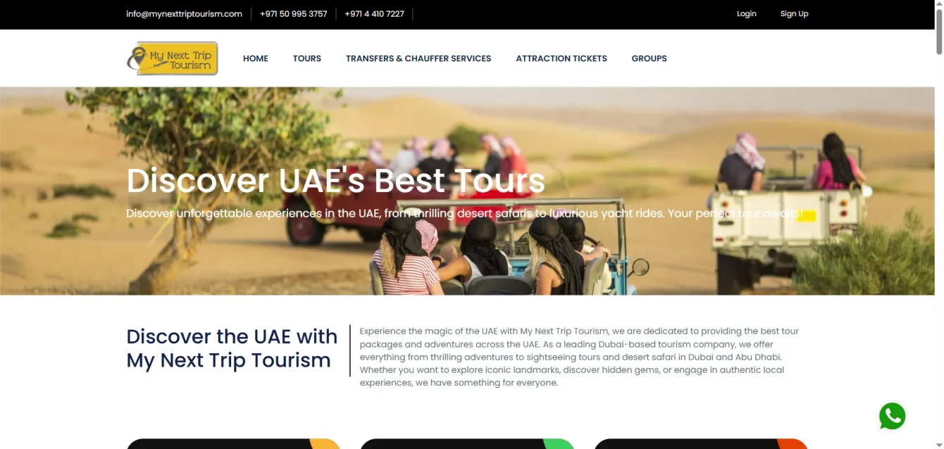 My Next Trip Tourism Website